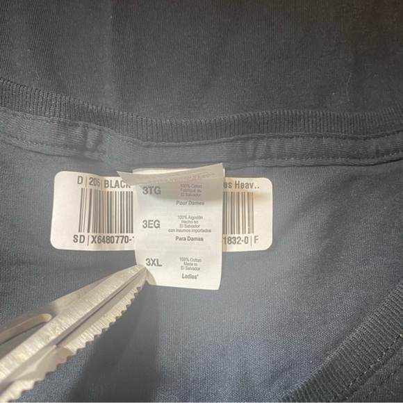 Vintage 1960 Fruit Of The Loom Women’s T-Shirt Black Size 3XL - Picture 5 of 7